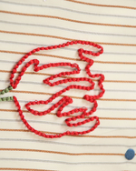 Contrast color plaid long-sleeved shirt