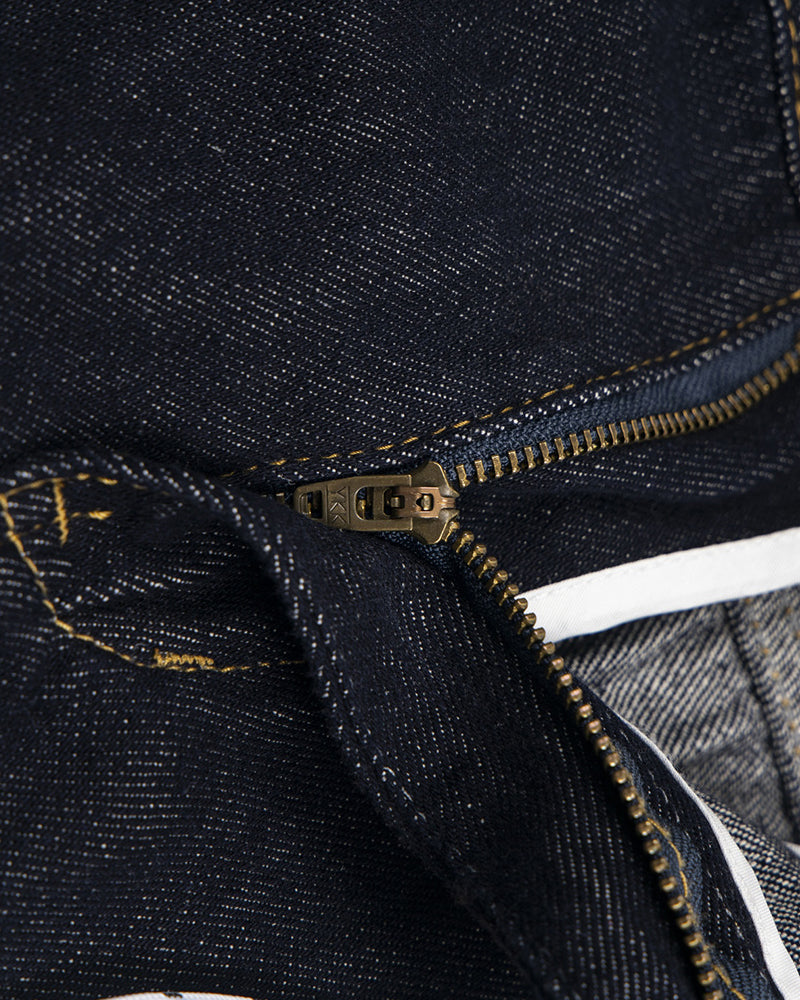 Simple washed denim trousers