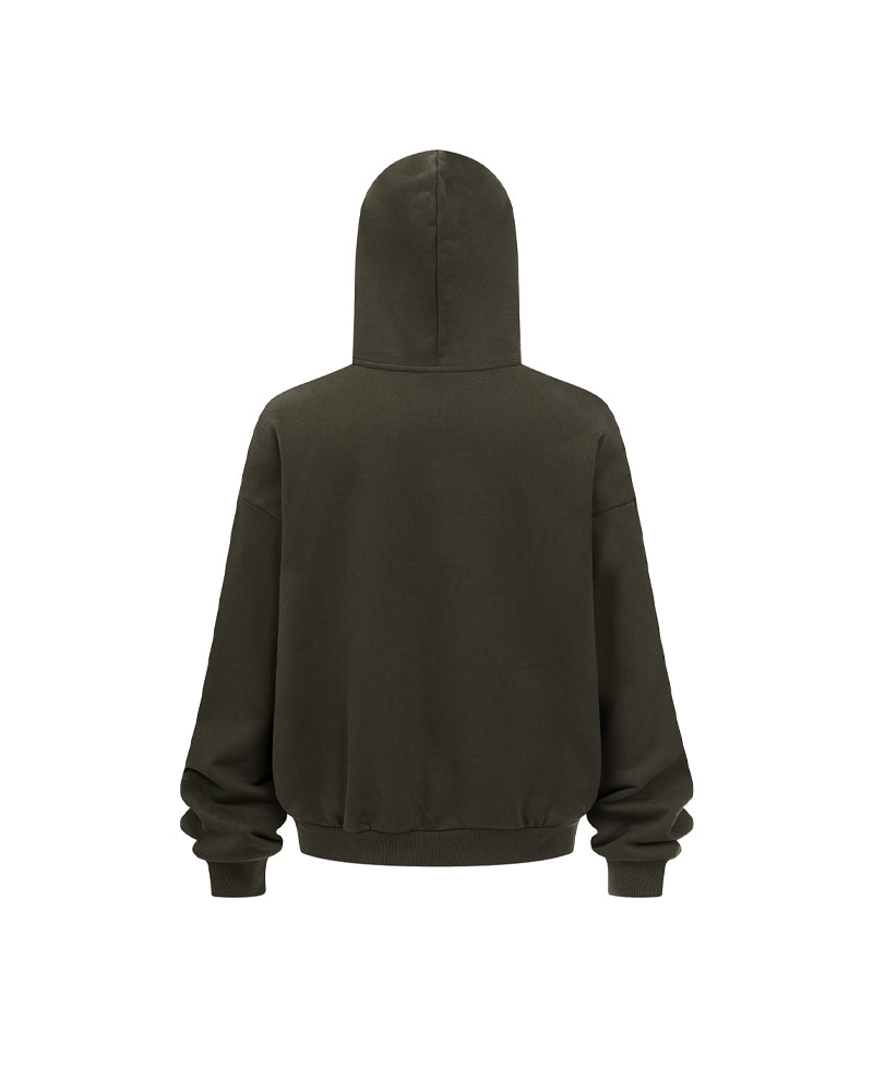 430g Fleece-Lined Zip-Up Hoodie