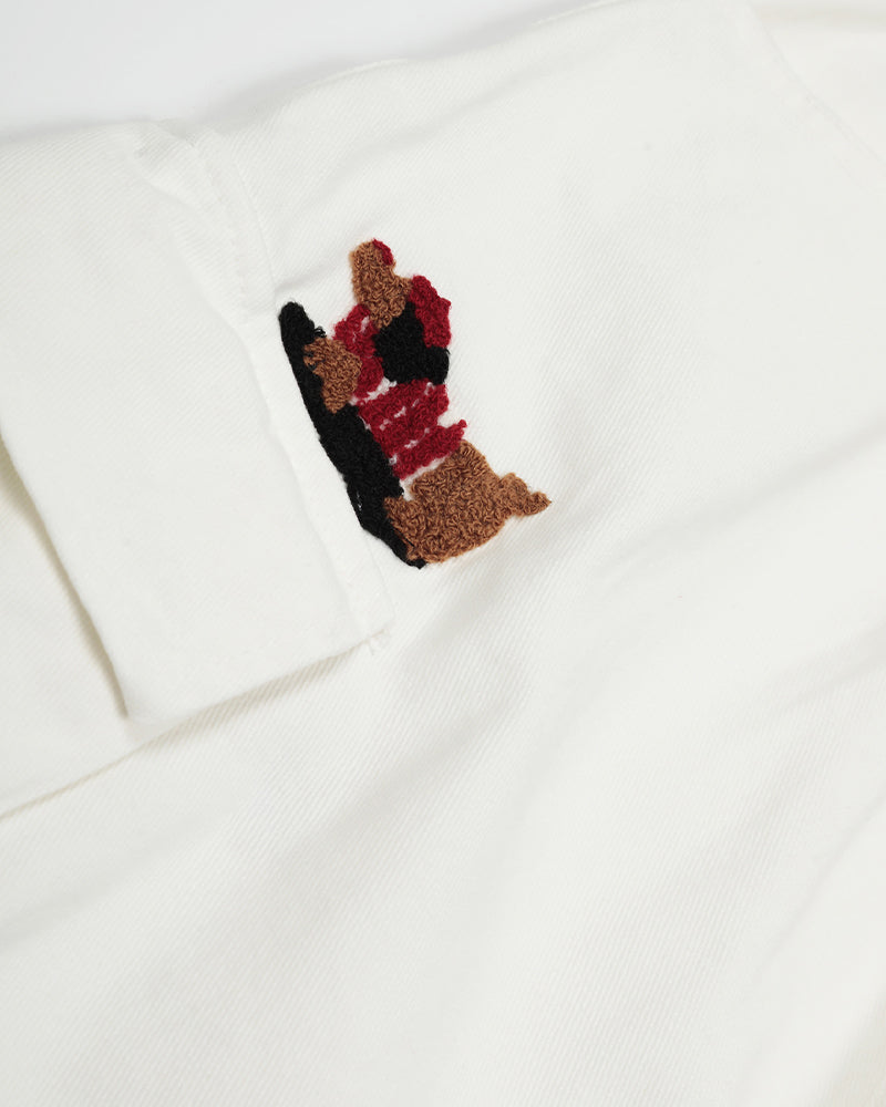 Cartoon pattern cropped shorts