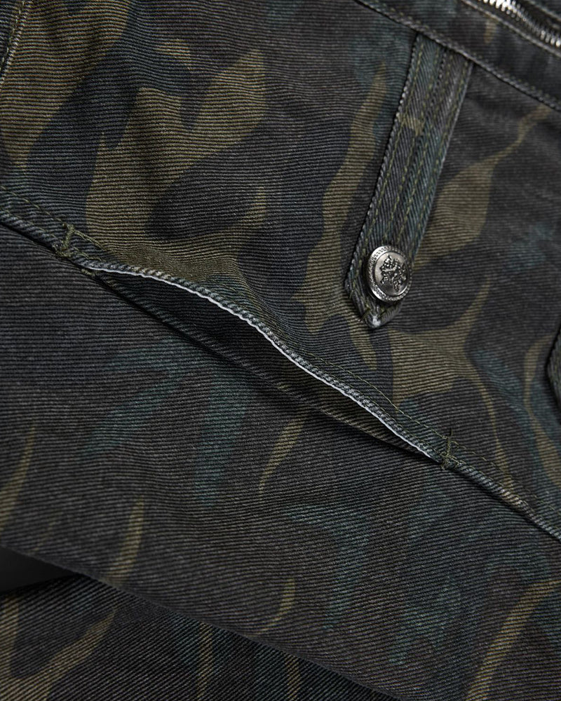 Double-breasted stand-collar jacket