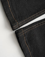 Paneled casual denim trousers