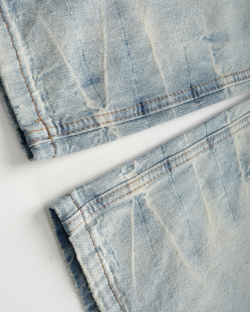 Distressed versatile jeans
