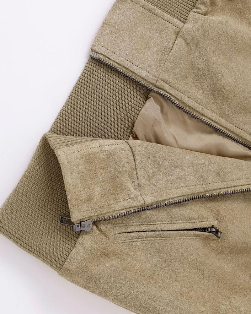 Stand-collar zip-up jacket