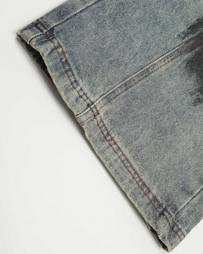 Paint-splatter wash jeans