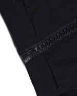 Hooded jacket with large zipper