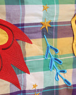 Fun cartoon plaid long-sleeved shirt