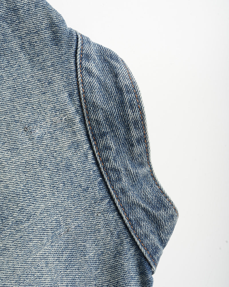 Double-breasted denim jacket