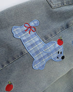 シンプルパピーデニムショーツ