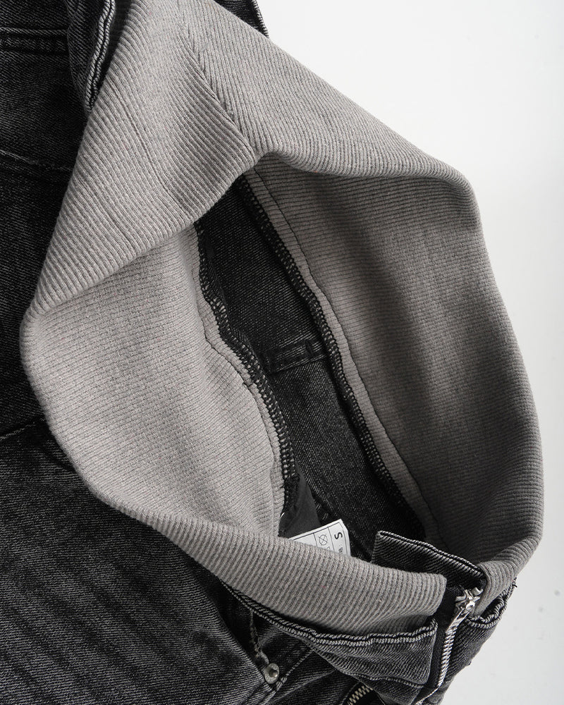 Dual-waistband panelled jeans