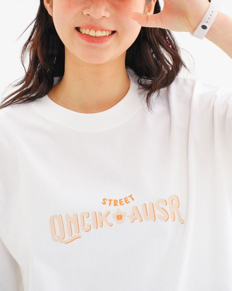 Retro letter couple short sleeves