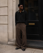 320g Wide-leg straight-cut trousers