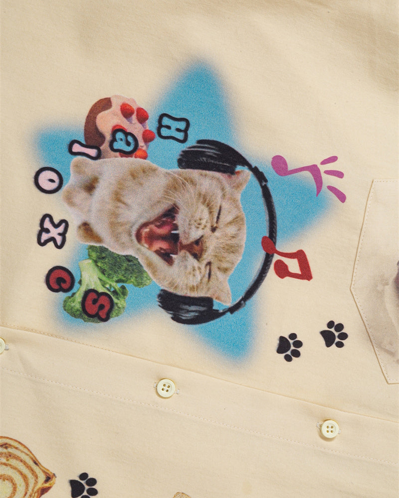 Cute cat short sleeve shirt