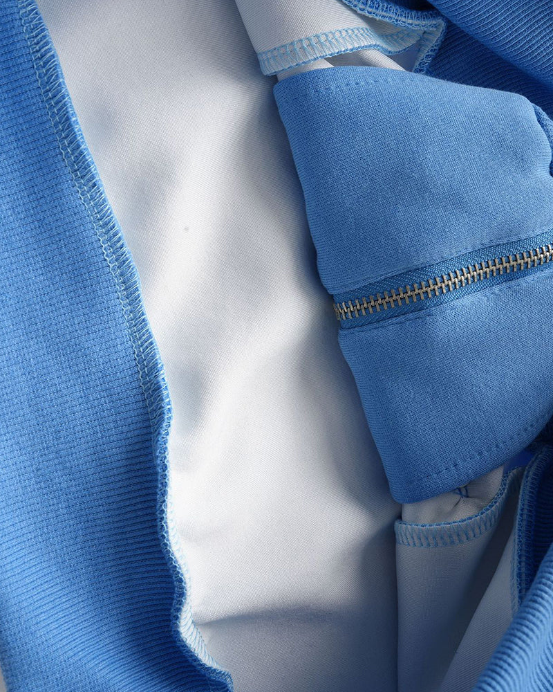 Hooded sweatshirt jacket