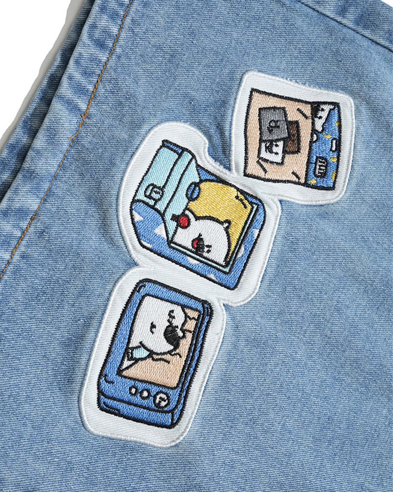 ヴィンテージバギーデニムショートパンツ
