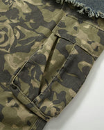 コントラストカラーパネルデニムパンツ