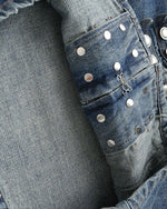 Double-breasted denim jacket