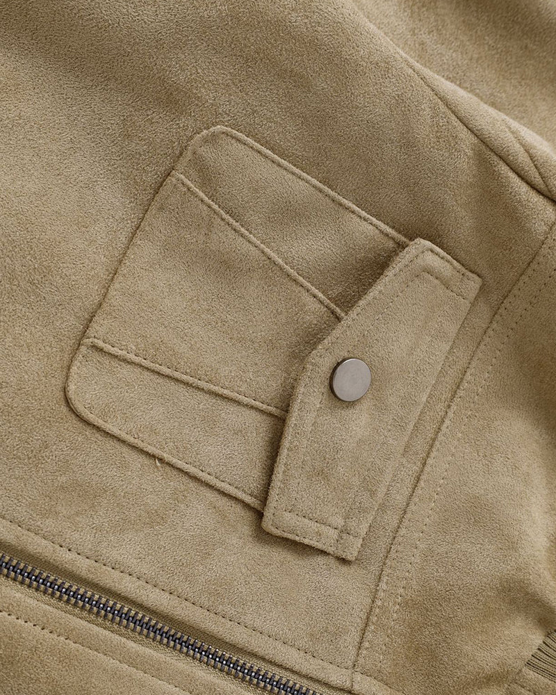 Stand-collar zip-up jacket