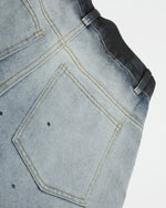 グラデーションルーズデニムショートパンツ