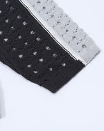 カップルのカラーブロックフード付きセーター