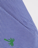 小花柄チェック柄半袖シャツ