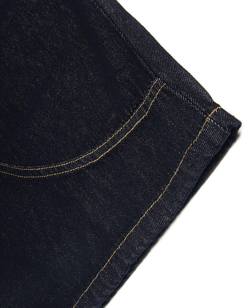 Simple washed denim trousers