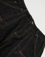 Embroidered loose-fit jeans