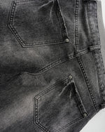 Dual-waistband panelled jeans
