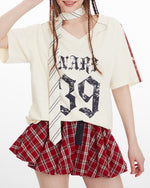 Letter print short sleeves