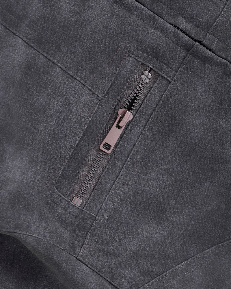 Stand-collar zip-up jacket