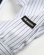 Blue and white striped shirt