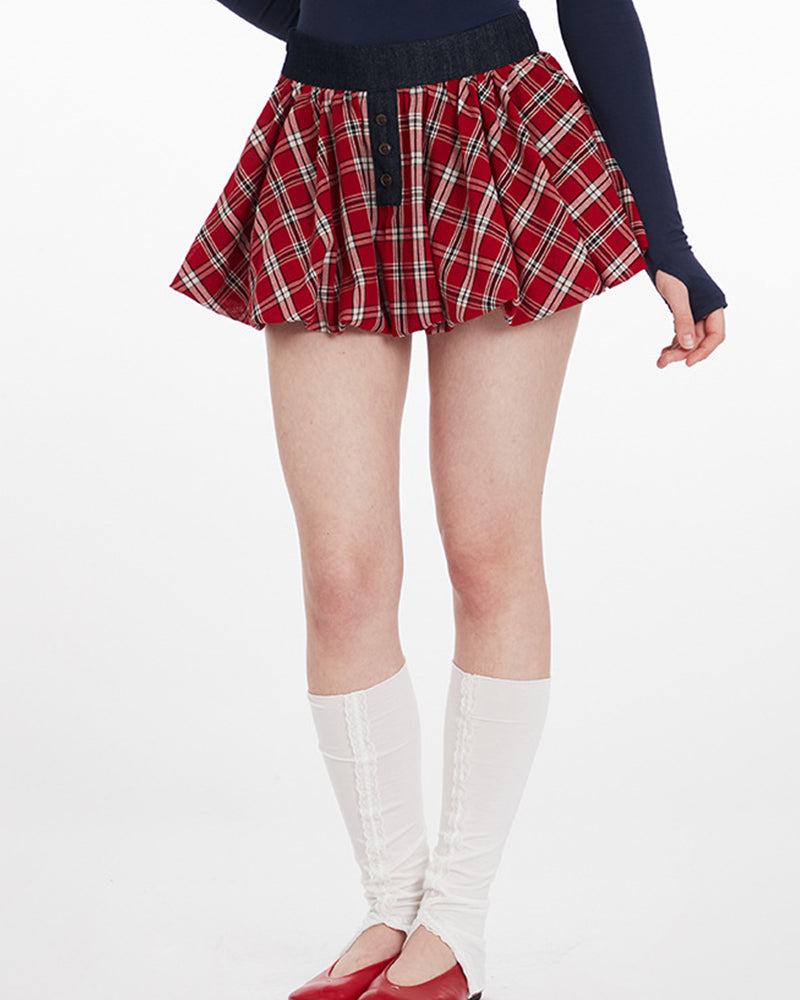 Retro pleated skirt