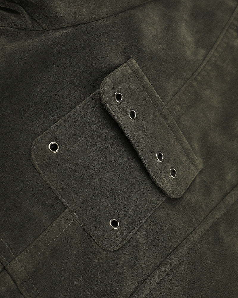 Stand-collar zip-up jacket