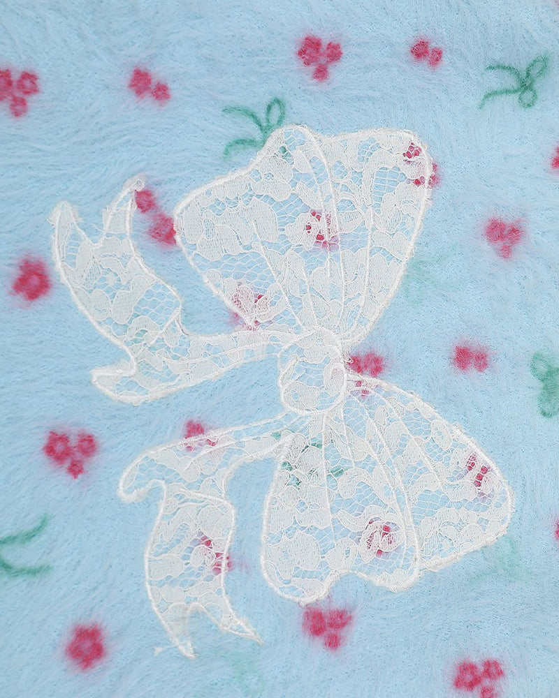floral pattern pullover sweater