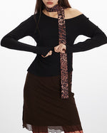 スカーフカラーギャルトップス