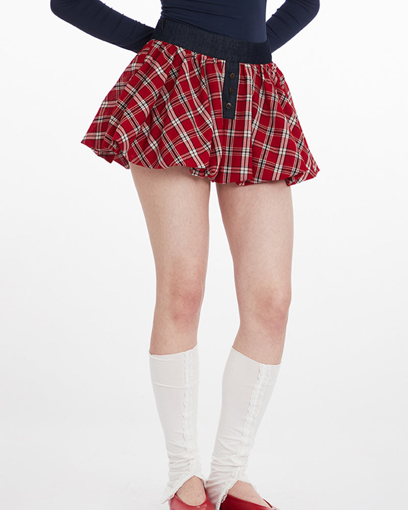 Retro pleated skirt