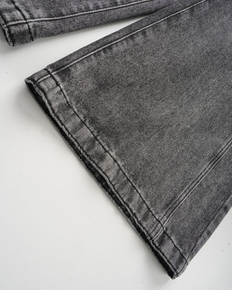 Dual-waistband panelled jeans