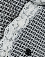 콘트라스트 컬러 플레드 스커트