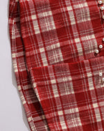 ビーズチェック柄長袖シャツ