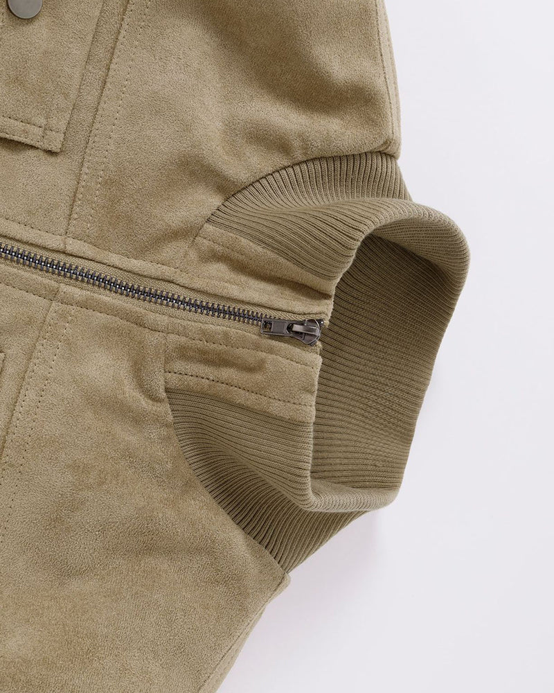 Stand-collar zip-up jacket