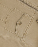 Leopard-print panel utility jacket