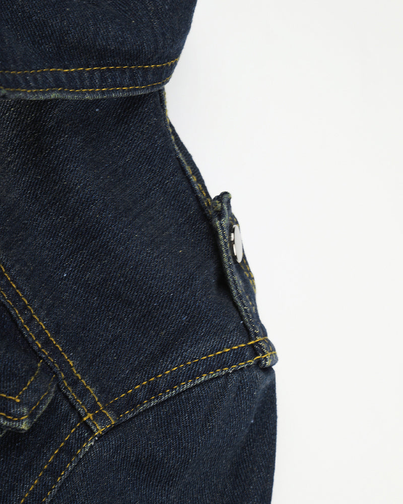 Double-belt denim jacket