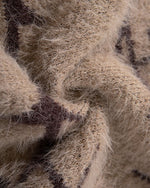 Contrast color crew neck knitted sweater