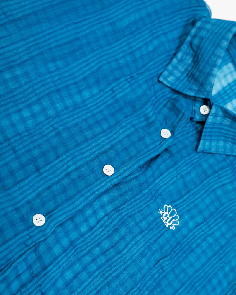 Simple loose check shirt