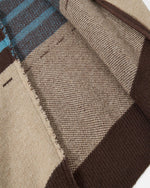 レトロなストライプのパッチワークジャケット