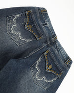 Washed straight-leg trousers