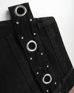 Vintage-style belted jeans