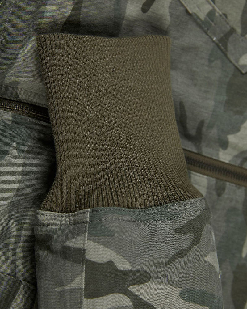 Camouflage zip-up jacket
