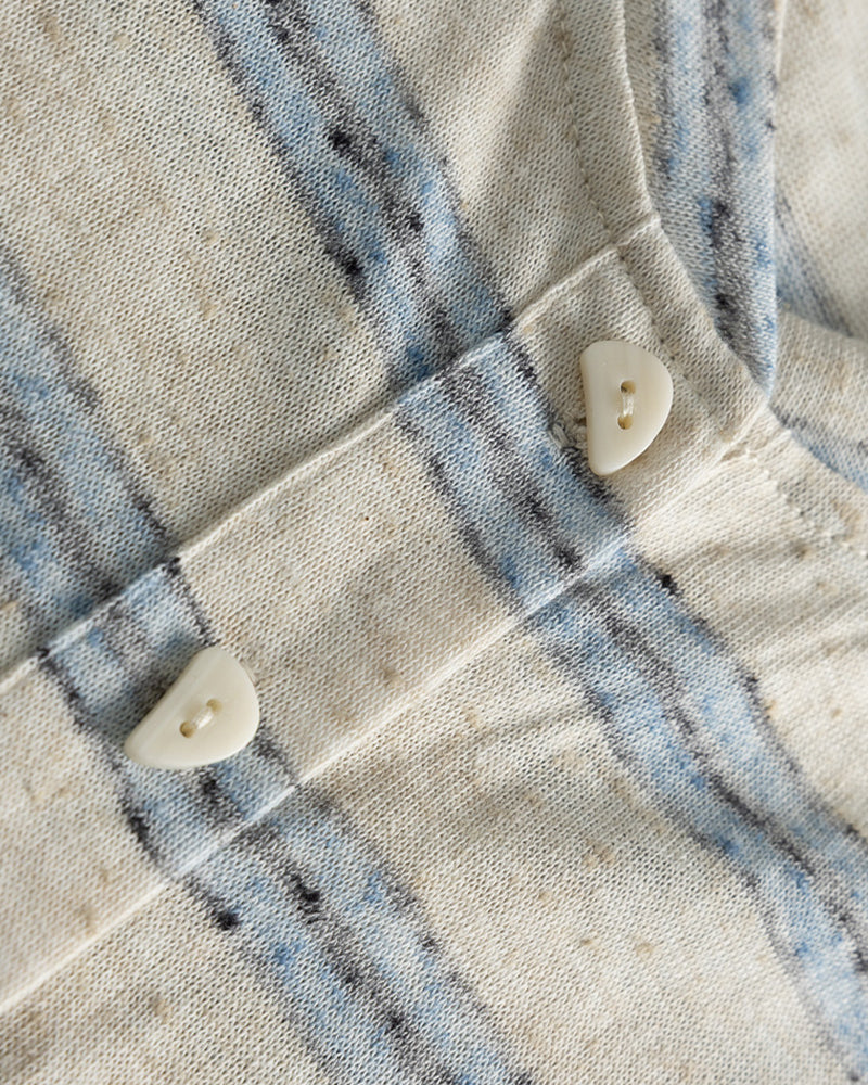 Striped long-sleeve Henley shirt