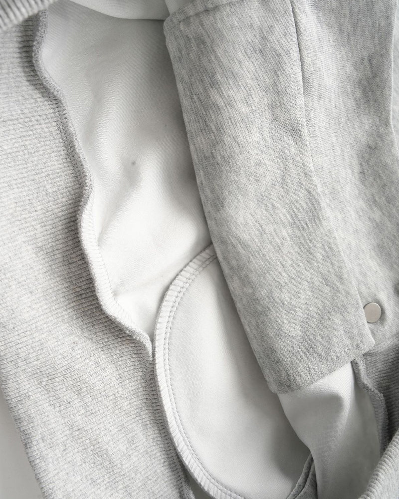 Double-breasted hooded sweatshirt